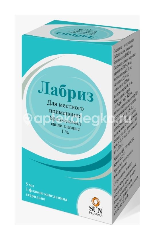 Изображение Лабриз 1% 1шт. капли глазные для местного применения 5мл флакон Лабриз 1% 1шт. капли глазные для местного применения 5мл флакон САНА ФАРМАСЬЮТИКАЛ ИНДАСТРИ