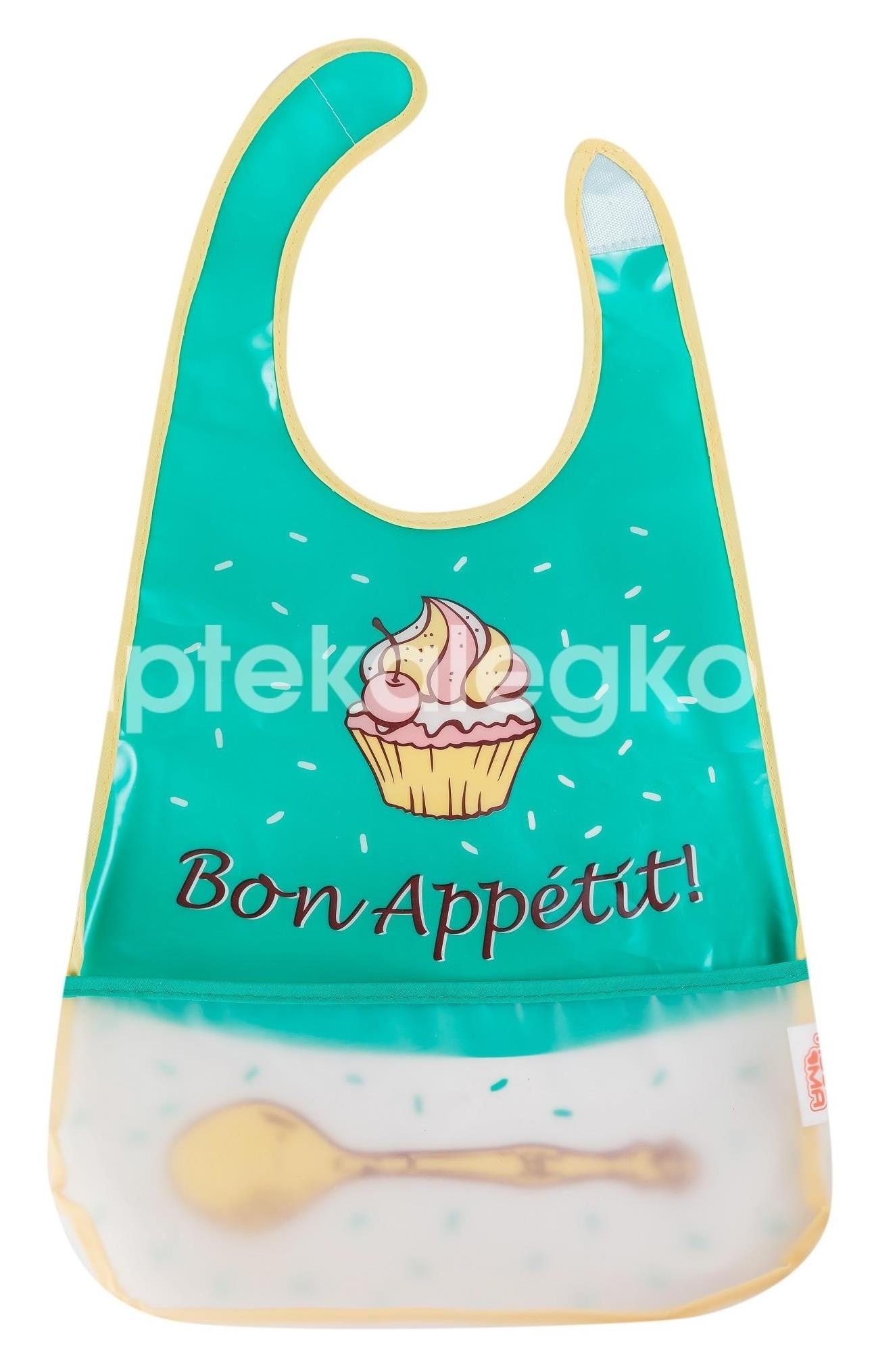 Пома слюнявчик клеенчатый на липучке больш. карман /арт.2216/ Пома слюнявчик клеенчатый на липучке больш. карман /арт.2216/ - 3