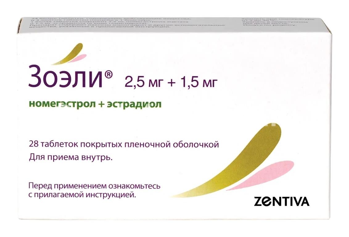 Изображение Зоэли 2,5мг. + 1,5мг. 28шт. таблетки покрытые оболочкой Зоэли 2,5мг. + 1,5мг. 28шт. таблетки покрытые оболочкой ДЕЛЬФАРМ ЛИЛЛЬ С.А.С ( DELPHARM )