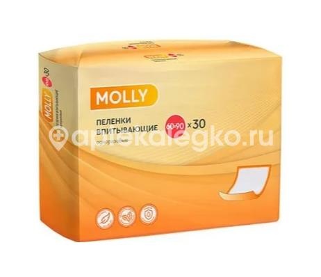 Изображение Molly пеленки медицинские 60х90см 30шт. /молли/ Molly Пеленки медицинские 60х90см 30шт. /Молли/ ОНТЭКС