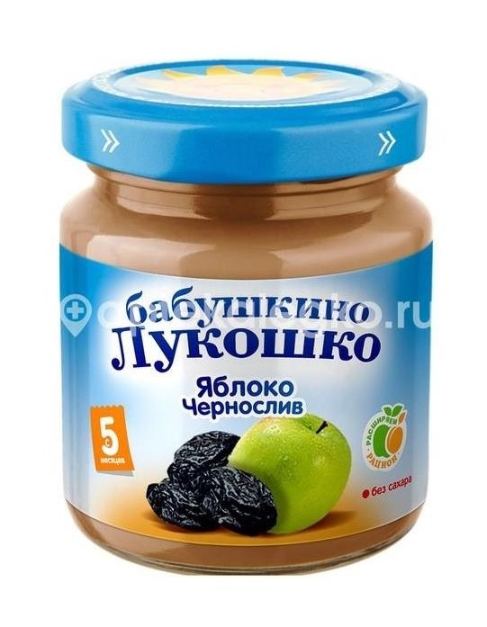 Б.лукошко пюре 100г. яблоко + чернослив Б.лукошко пюре 100г. яблоко + чернослив - 1