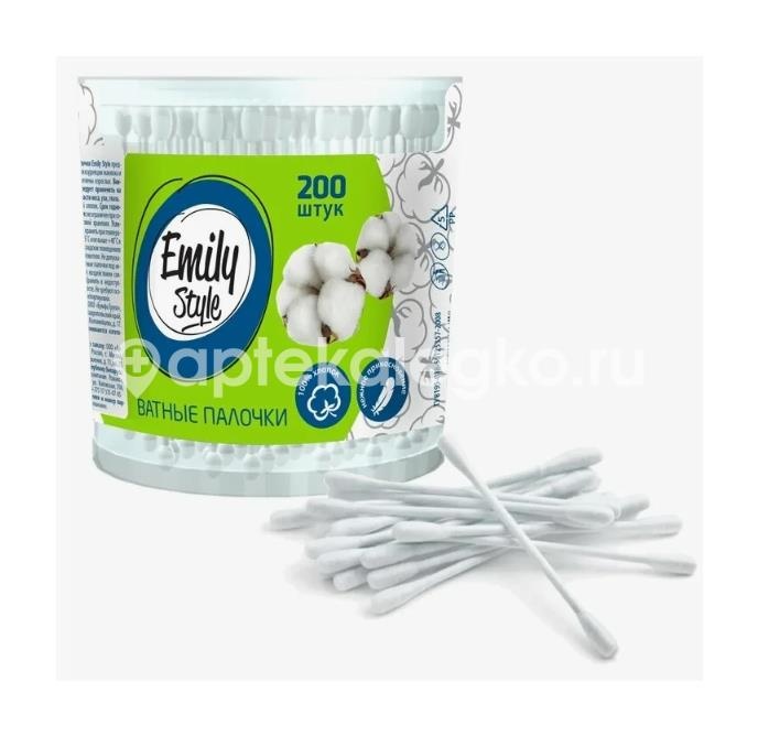 Emily style ватные палочки 200шт банка Emily style ватные палочки 200шт банка - 2