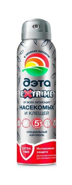 Изображение Дэта экстрим аэрозоль от всех летающих насекомых и клещей 150мл Дэта экстрим аэрозоль от всех летающих насекомых и клещей 150мл ХИМИК ТД
