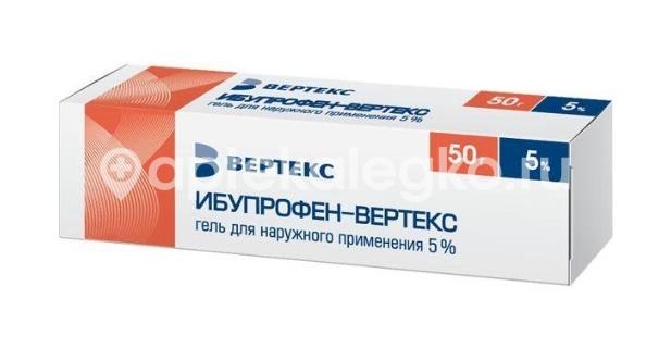 Ибупрофен-верте 5% 1шт. гель для наружного применения 50г. Ибупрофен-верте 5% 1шт. гель для наружного применения 50г. - 2