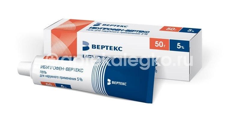Ибупрофен-верте 5% 1шт. гель для наружного применения 50г. Ибупрофен-верте 5% 1шт. гель для наружного применения 50г. - 3