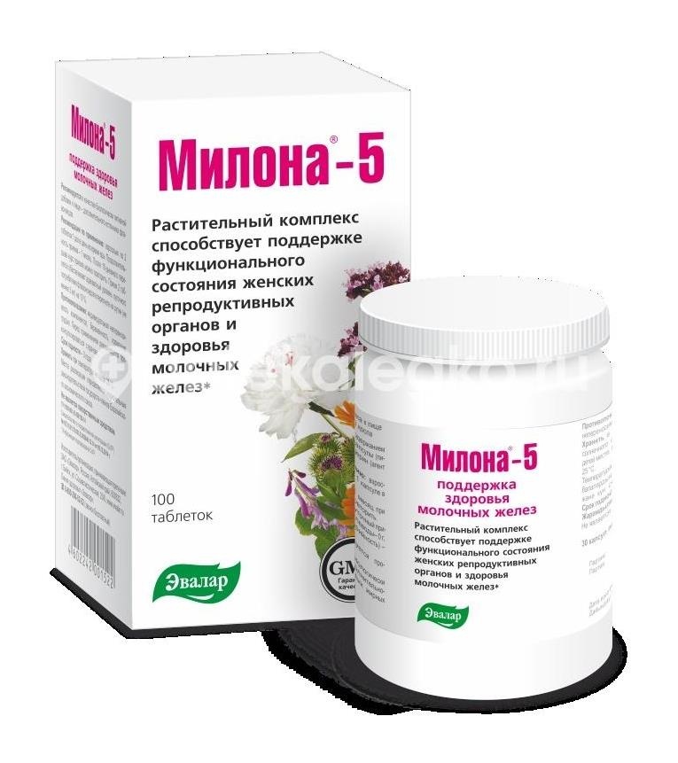 Милона - 5 500мг. №100 таб. /эвалар/ Милона - 5 500мг. №100 таб. /эвалар/ - 1