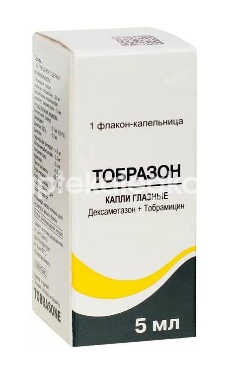 Тобразон 1шт. капли глазные для местного применения 5мл флакон Тобразон 1шт. капли глазные для местного применения 5мл флакон - 1