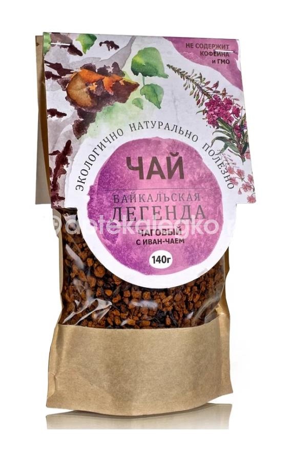 Байкальская легенда чай чаговый с иван-чаем 140г Байкальская легенда чай чаговый с иван-чаем 140г - 1