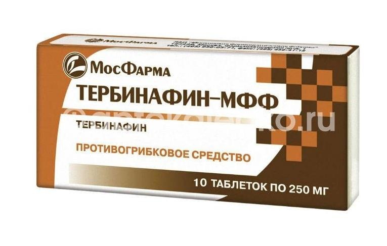 Изображение Тербинафин 250мг. 10шт. таблетки Тербинафин 250мг. 10шт. таблетки МОСКОВСКАЯ ФАРМ.ФАБРИКА