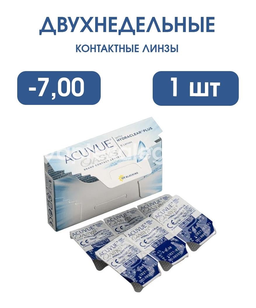 Контактные линзы acuvue oasys 8,4 -7,00 1шт. Контактные линзы acuvue oasys 8,4 -7,00 1шт. - 1
