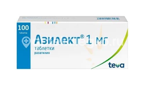Изображение Азилект 1мг. 100шт. таблетки Азилект 1мг. 100шт. таблетки TEVA Pharvaceutical Industries Ltd