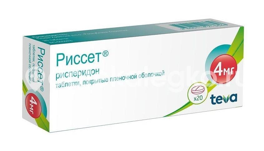 Изображение Риссет 4мг. 20шт. таблетки покрытые оболочкой Риссет 4мг. 20шт. таблетки покрытые оболочкой Плива Хрватска д.о.о.