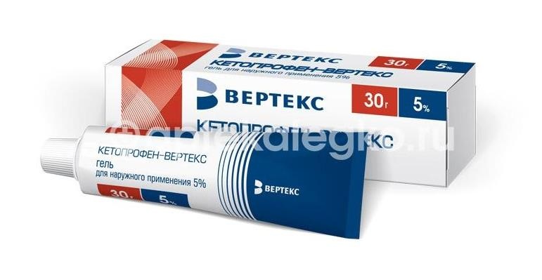 Кетопрофен верте 5% 30г. гель для наружного применения Кетопрофен верте 5% 30г. гель для наружного применения - 1