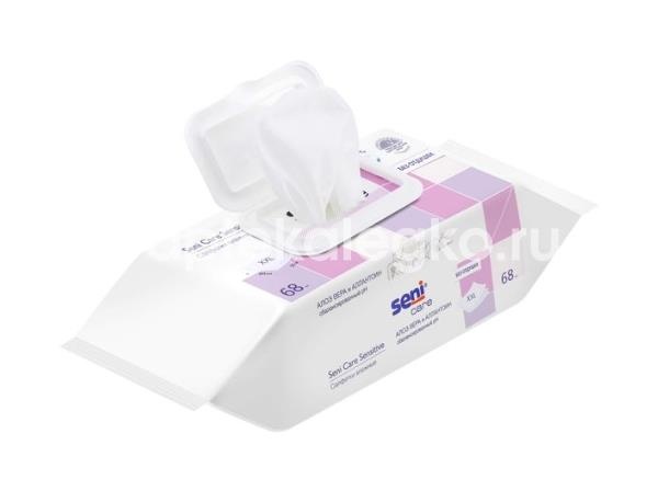 Seni care салфетки влажные sensitive алоэ вера + аллантоин 68шт. Seni care салфетки влажные sensitive алоэ вера + аллантоин 68шт. - 2
