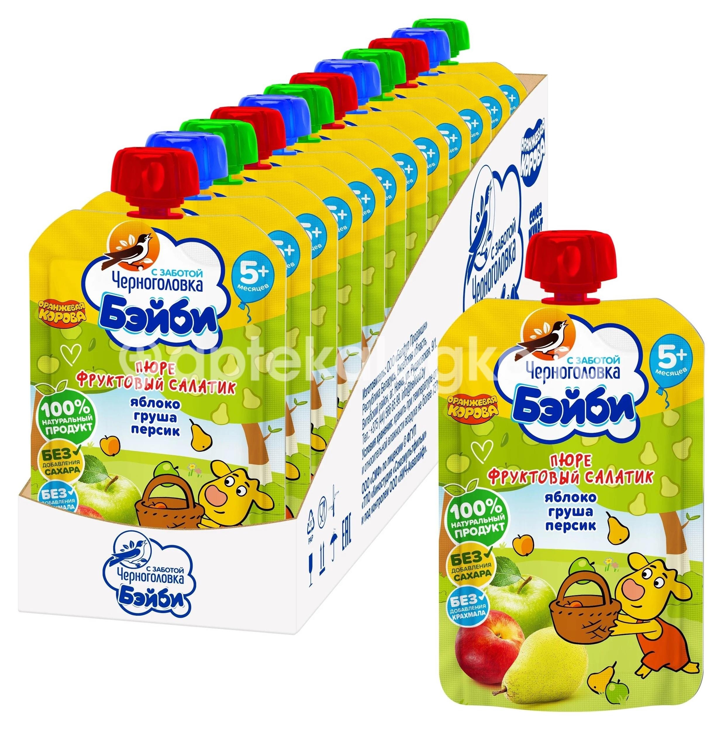 Фрутокидс пюре 90г ябл/груш/виногр/киви зеленый микс Фрутокидс пюре 90г ябл/груш/виногр/киви зеленый микс - 1