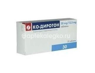 Ко - диротон 20мг. + 12,5мг. 30шт. таблетки Ко - диротон 20мг. + 12,5мг. 30шт. таблетки - 2