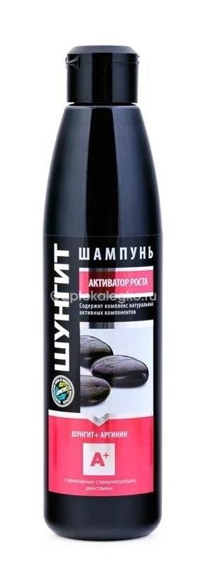 Прир.аптека шампунь - активатор шунгит для роста волос 330мл. Прир.аптека шампунь - активатор шунгит для роста волос 330мл. - 1