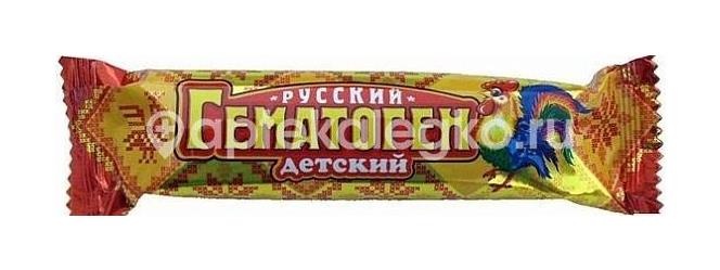 Гематоген русский детский 40г. плитка Гематоген русский детский 40г. плитка - 1