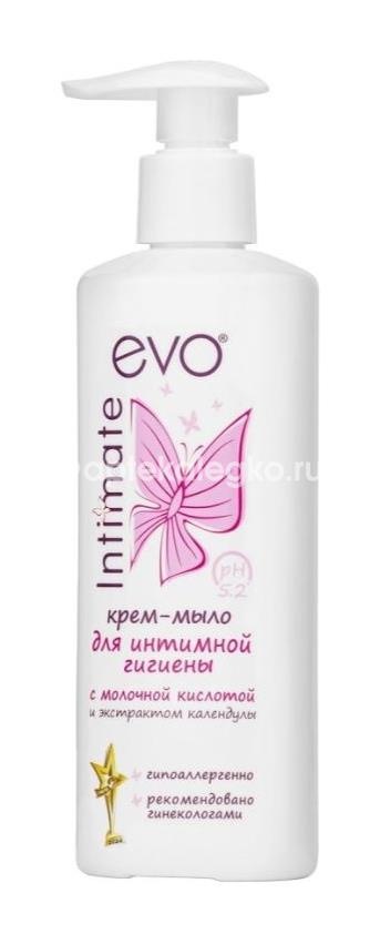Эво крем мыло жидкое для интимной гигиены с  молочной кислотой  200мл. /evo/ Эво крем мыло жидкое для интимной гигиены с  молочной кислотой  200мл. /evo/ - 1