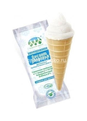 Десант здоровья биомороженое ваф.рожок слив. 45г. Десант здоровья биомороженое ваф.рожок слив. 45г. - 1