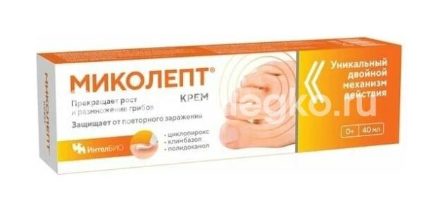 Миколепт крем 40мл. от грибка для всей семьи Миколепт крем 40мл. от грибка для всей семьи - 1