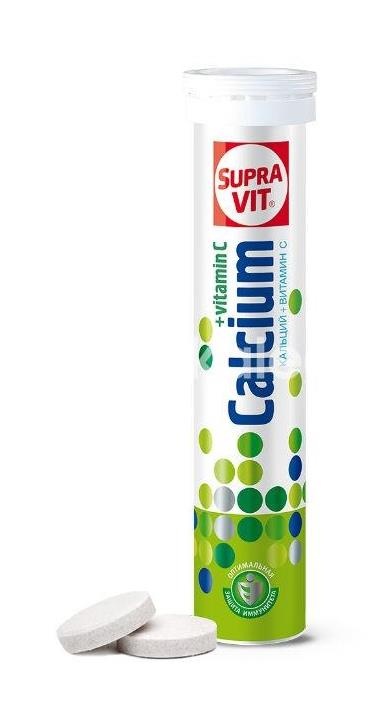 Суправит кальций плюс витамин с 20шт таблетки шипучие Суправит кальций плюс витамин с 20шт таблетки шипучие - 1