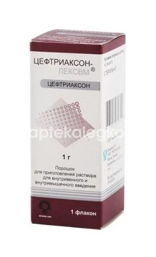 Изображение Цефтриаксон лексвм 1шт. порошок для приготовления раствора для внутривенного и внутримышечного введения 1г. флакон Цефтриаксон лексвм 1шт. порошок для приготовления раствора для внутривенного и внутримышечного введения 1г. флакон ООО ПРОТЕК-СВМ