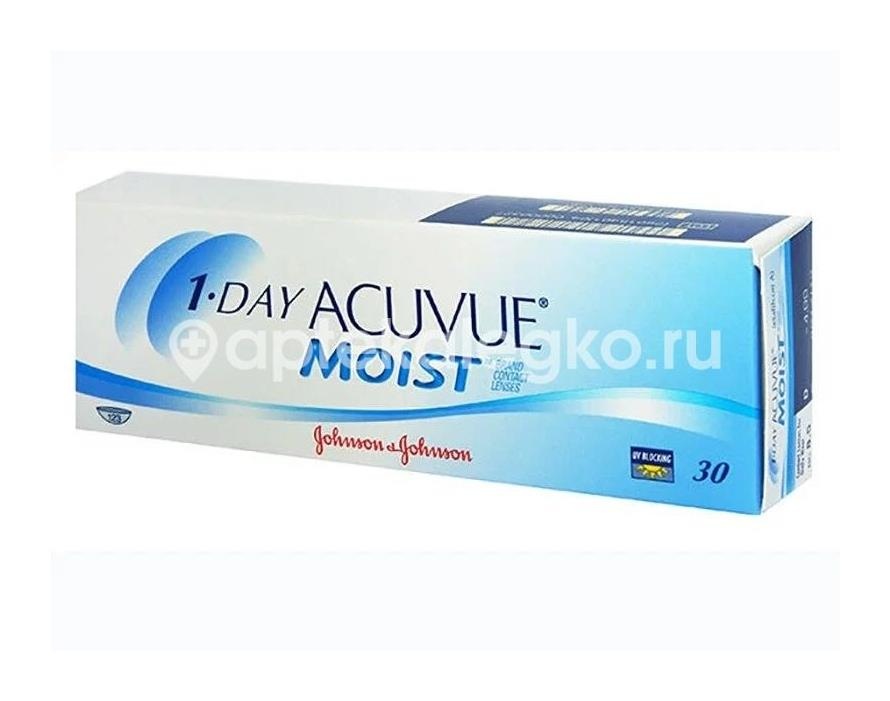Изображение Контактные линзы acuvue one day moist однодневные 8,5 -3,00 30шт. Контактные линзы Acuvue One day moist однодневные 8,5 -3,00 30шт. JOHNSON & JOHNSON (ДЖОНСОН) J&J