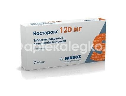 Костарокс 120мг. 7шт. таблетки покрытые пленочной оболочкой Костарокс 120мг. 7шт. таблетки покрытые пленочной оболочкой - 1