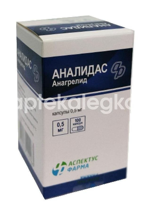 Аналидас 0,5мг №100 капс банка Аналидас 0,5мг №100 капс банка - 1