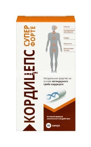 Изображение Кордицепс супер форте 60шт капсулы КОРДИЦЕПС СУПЕР ФОРТЕ 60ШТ КАПСУЛЫ В-МИН ООО