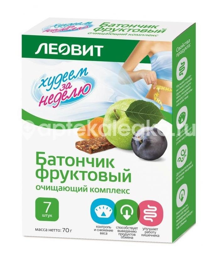 Изображение Леовит худеем за неделю батончик фруктовый очищающий комплекс 70г (7 шт по 10г) ЛЕОВИТ ХУДЕЕМ ЗА НЕДЕЛЮ БАТОНЧИК ФРУКТОВЫЙ ОЧИЩАЮЩИЙ КОМПЛЕКС 70Г (7 ШТ ПО 10Г) Леовит-Нутрио ООО