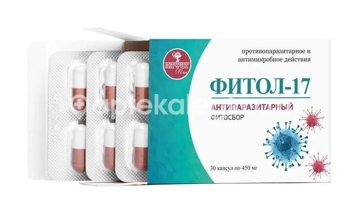 Алфит плюс фитол-17 антипаразитарный 30шт. капсулы Алфит плюс фитол-17 антипаразитарный 30шт. капсулы - 1