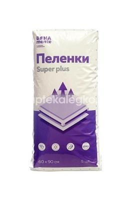 Bona mente! пеленки впитывающие super plus 60х90см 5шт. Bona mente! пеленки впитывающие super plus 60х90см 5шт. - 2
