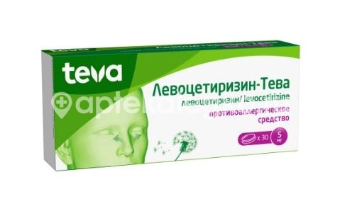 Левоцетиризин-тева 5мг. 30шт. таблетки покрытые пленочной оболочкой для внутреннего применения Левоцетиризин-тева 5мг. 30шт. таблетки покрытые пленочной оболочкой для внутреннего применения - 3