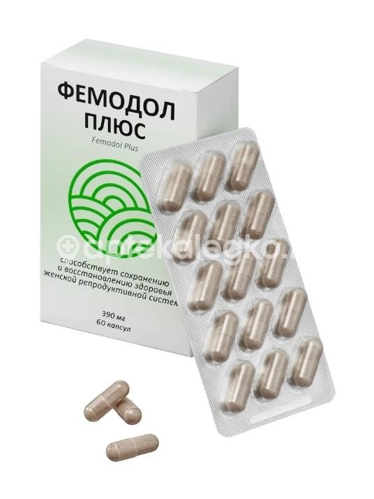 Фемодол плюс 60шт. капсулы массой 390 мг Фемодол плюс 60шт. капсулы массой 390 мг - 2