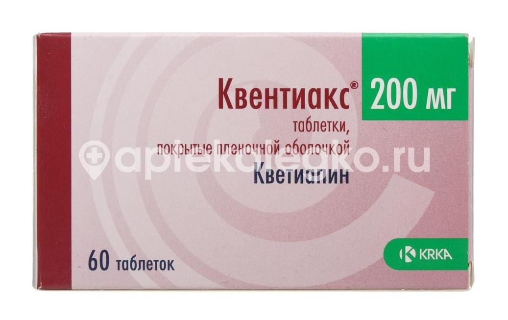 Изображение Квентиакс 200мг. 60шт. таблетки покрытые пленочной оболочкой Квентиакс 200мг. 60шт. таблетки покрытые пленочной оболочкой КРКА-Рус ООО (KRKA )