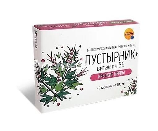 Пустырник + витамин b6 крепкие нервы №40 таб. Пустырник + витамин b6 крепкие нервы №40 таб. - 1