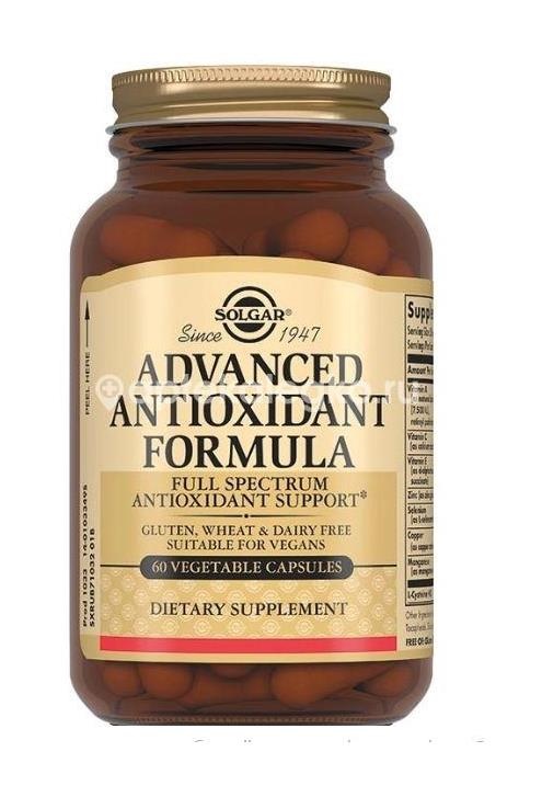 Изображение Солгар антиоксидантная формула капсулы 60 шт. СОЛГАР АНТИОКСИДАНТНАЯ ФОРМУЛА КАПСУЛЫ 60 ШТ. SOLGAR VITAMIN AND HERB