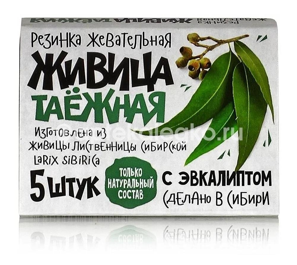 Изображение Таежная смолка живица жев.резинка эвкалипт №5 /зеленый доктор/ ТАЕЖНАЯ СМОЛКА ЖИВИЦА ЖЕВ.РЕЗИНКА ЭВКАЛИПТ №5 /ЗЕЛЕНЫЙ ДОКТОР/ ЗЕЛЕНЫЙ ДОКТОР ООО