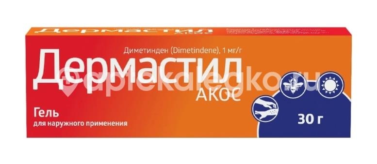 Изображение Дермастил акос 0,1% 1шт. гель для наружного применения 30г. Дермастил АКОС 0,1% 1шт. гель для наружного применения 30г. РОССИЯ