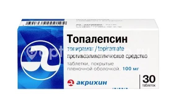 Топалепсин 100мг. 30шт. таблетки покрытые пленочной оболочкой Топалепсин 100мг. 30шт. таблетки покрытые пленочной оболочкой - 1