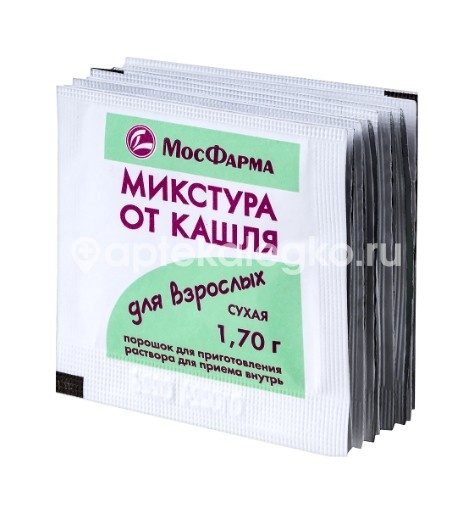 Микстура от кашля для взрослых 10шт. порошок 1,7г. пакет Микстура от кашля для взрослых 10шт. порошок 1,7г. пакет - 6