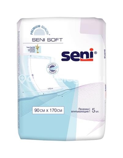 Изображение Seni soft впитывающие пеленки 90х170см 5шт. Seni Soft впитывающие пеленки 90х170см 5шт. TZMO