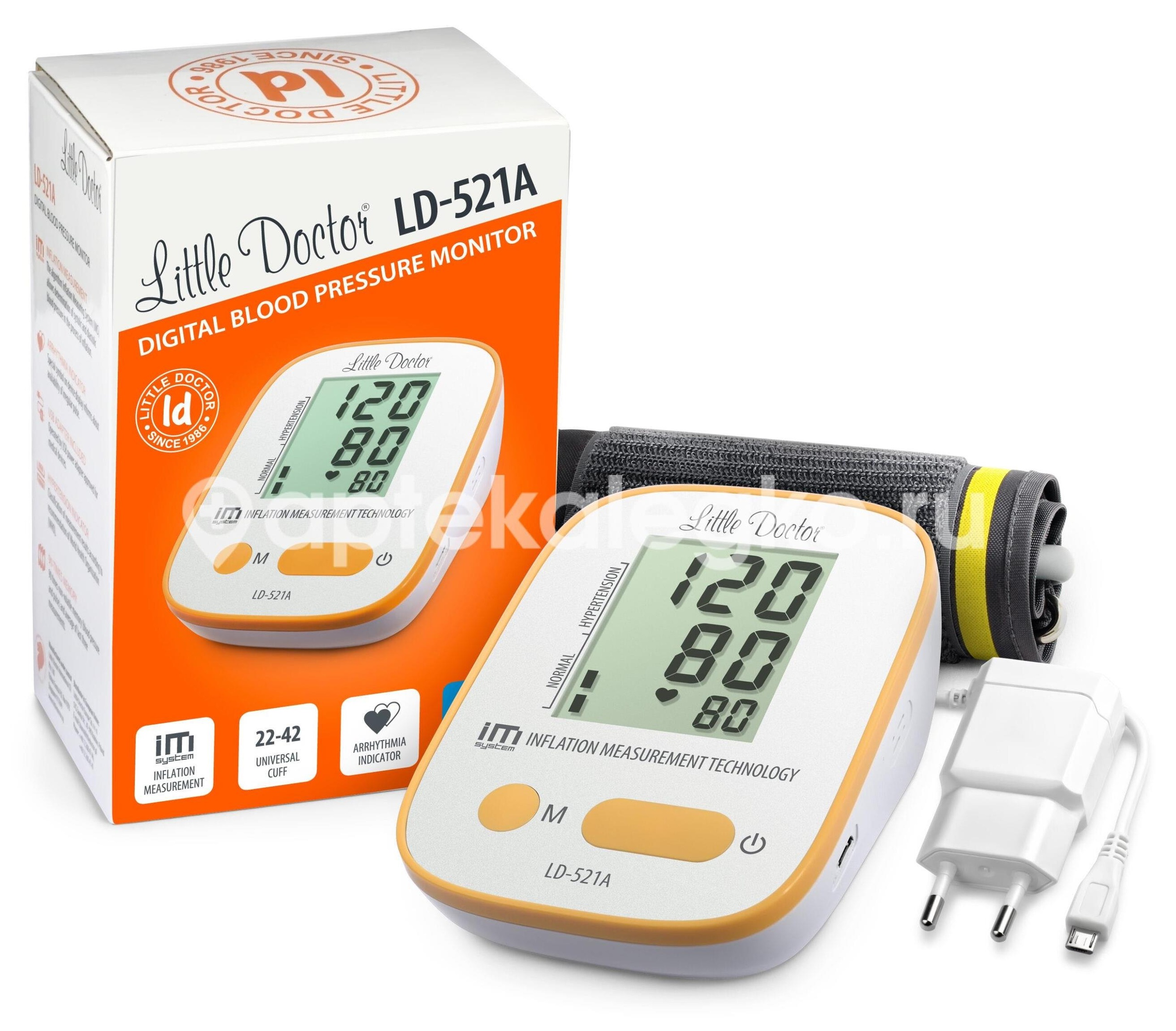 Тонометр ld - 521а автомат манжета универсальная 22 - 42см. с адаптером Тонометр ld - 521а автомат манжета универсальная 22 - 42см. с адаптером - 3