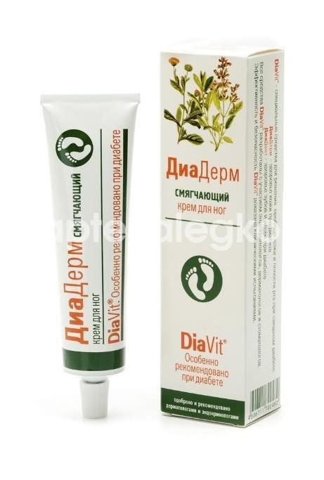 Диадерм крем для ног смягчающий туба 75мл Диадерм крем для ног смягчающий туба 75мл - 2