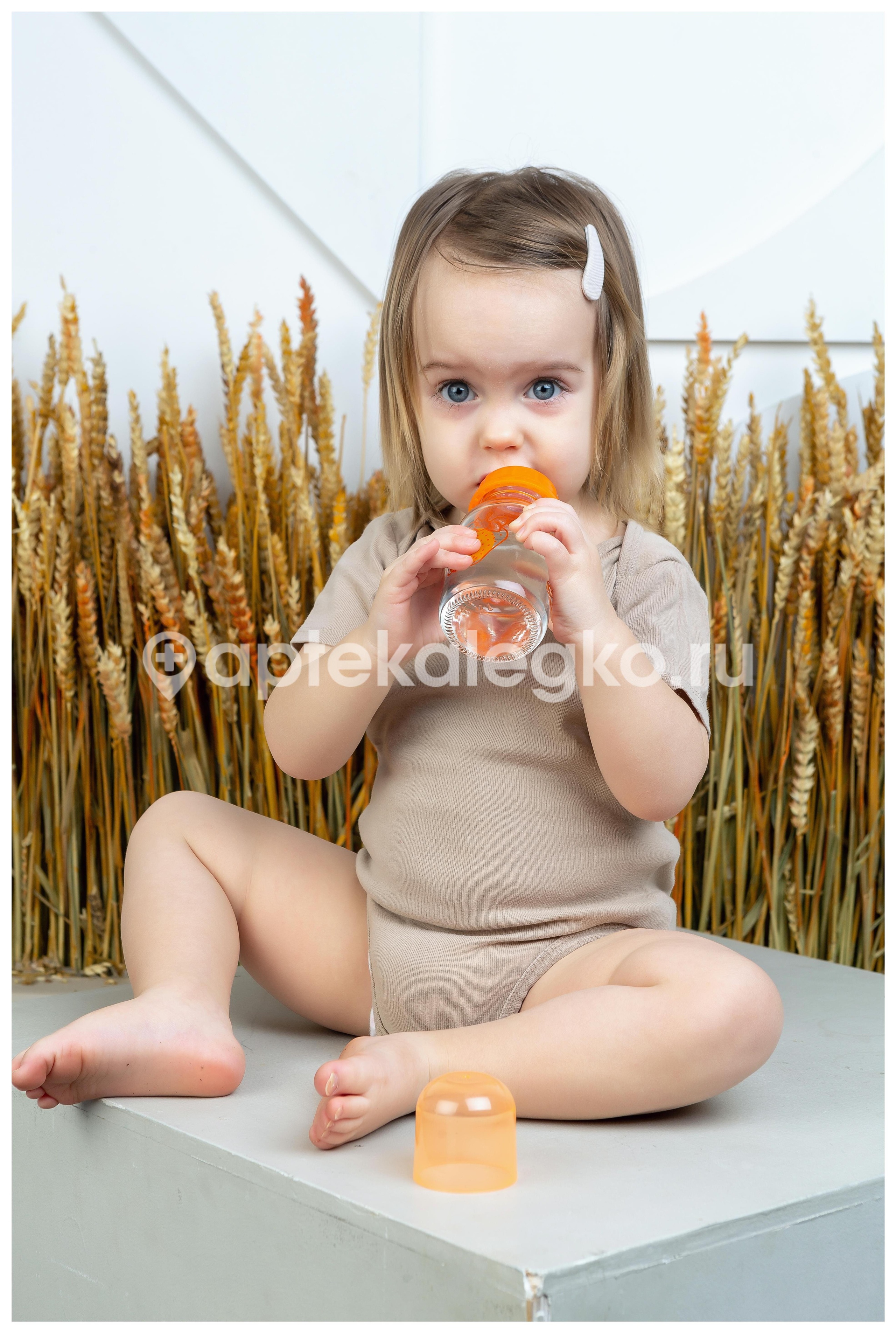 Пома бутылочка 120мл. стек. силик. соска /арт.210.голубой / Пома бутылочка 120мл. стек. силик. соска /арт.210.голубой / - 5