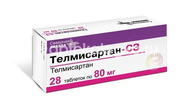 Телмисартан сз 80мг. 28шт. таблетки Телмисартан сз 80мг. 28шт. таблетки - 1