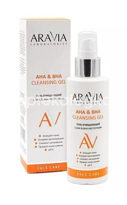 Aravia гель очищающий с aha&bha кислотами aha&bha cleansing gel 150 мл Aravia гель очищающий с aha&bha кислотами aha&bha cleansing gel 150 мл - 1