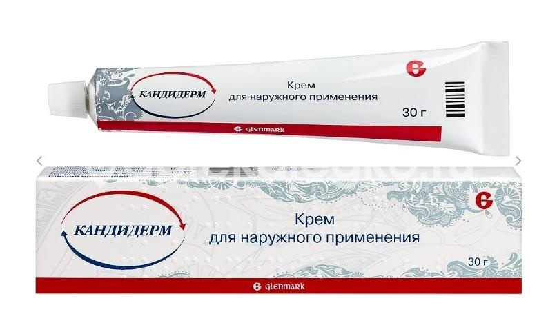 Изображение Кандидерм крем 30г. Кандидерм крем 30г. Гленмарк Фармасьютикалз Лтд